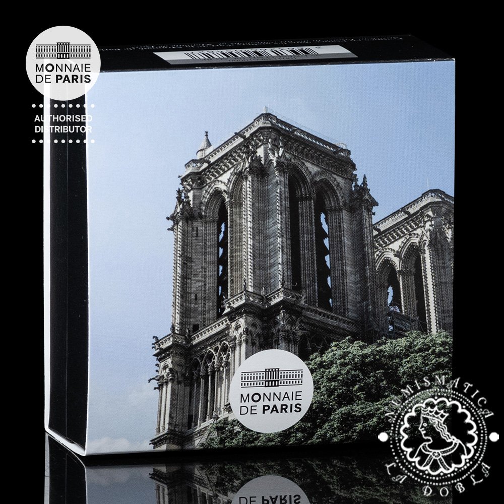 2025 – 1/4 Oz Gold PROOF – Unesco Notre Dame de Paris Cathedral – FRANCIA
