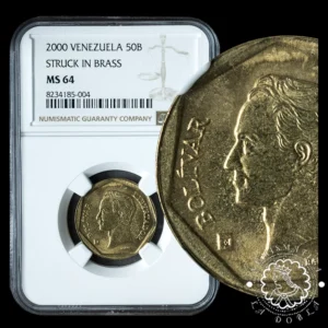 2000 - PRUEBA 50 BOLÍVARES - VENEZUELA - Maracay - NGC MS64