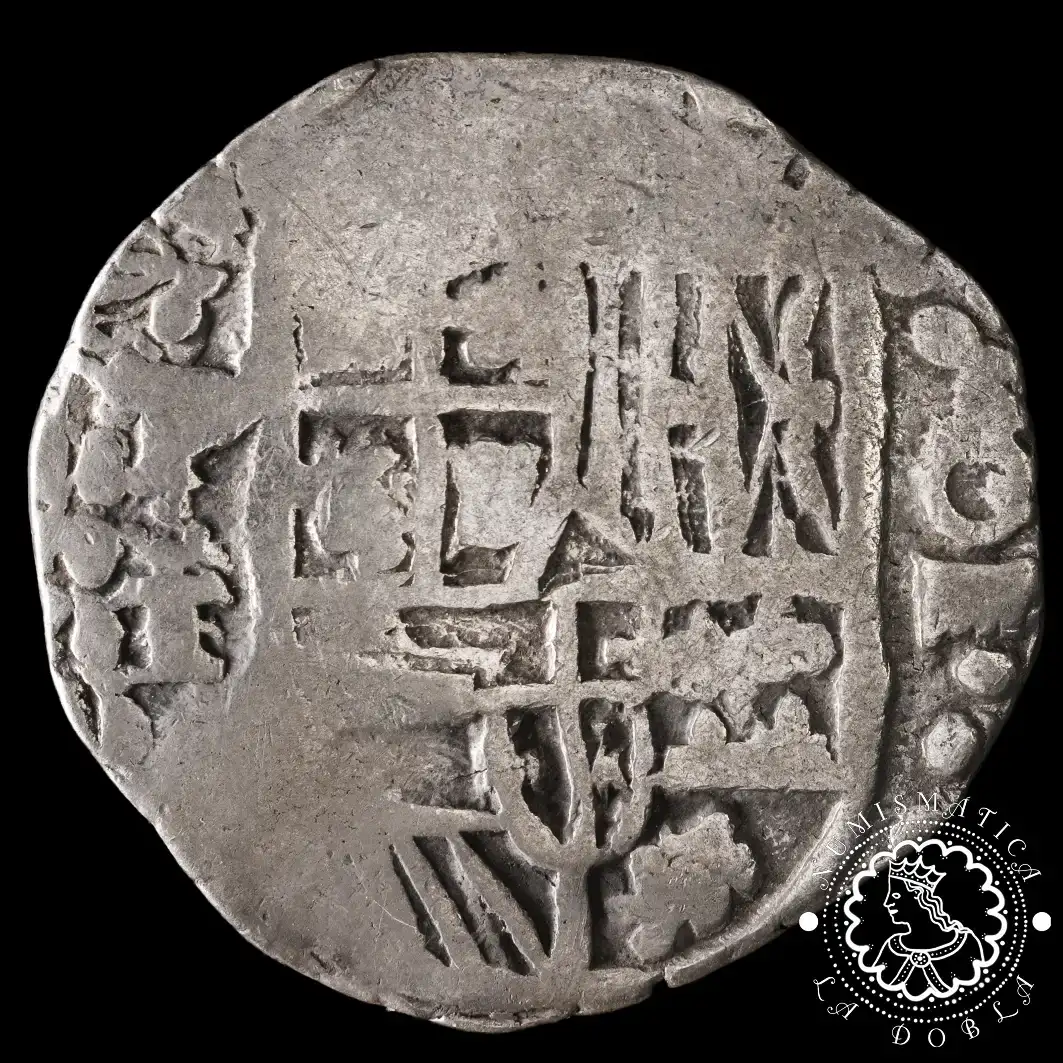 1618 – 4 REALES – FELIPE III – Potosí T/RAL – NGC F15 (Rara)