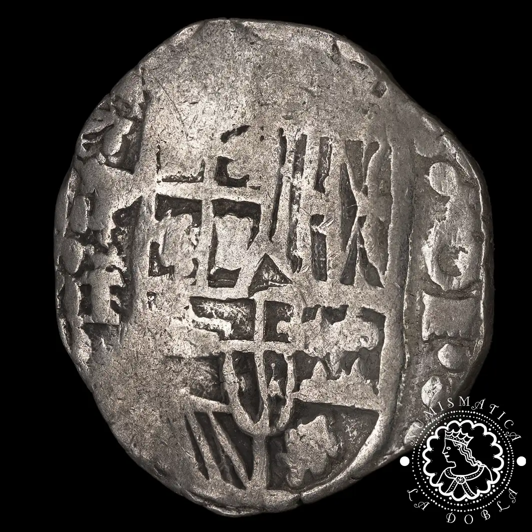 1618 – 4 REALES – FELIPE III – Potosí T/RAL – NGC F15 (Rara)