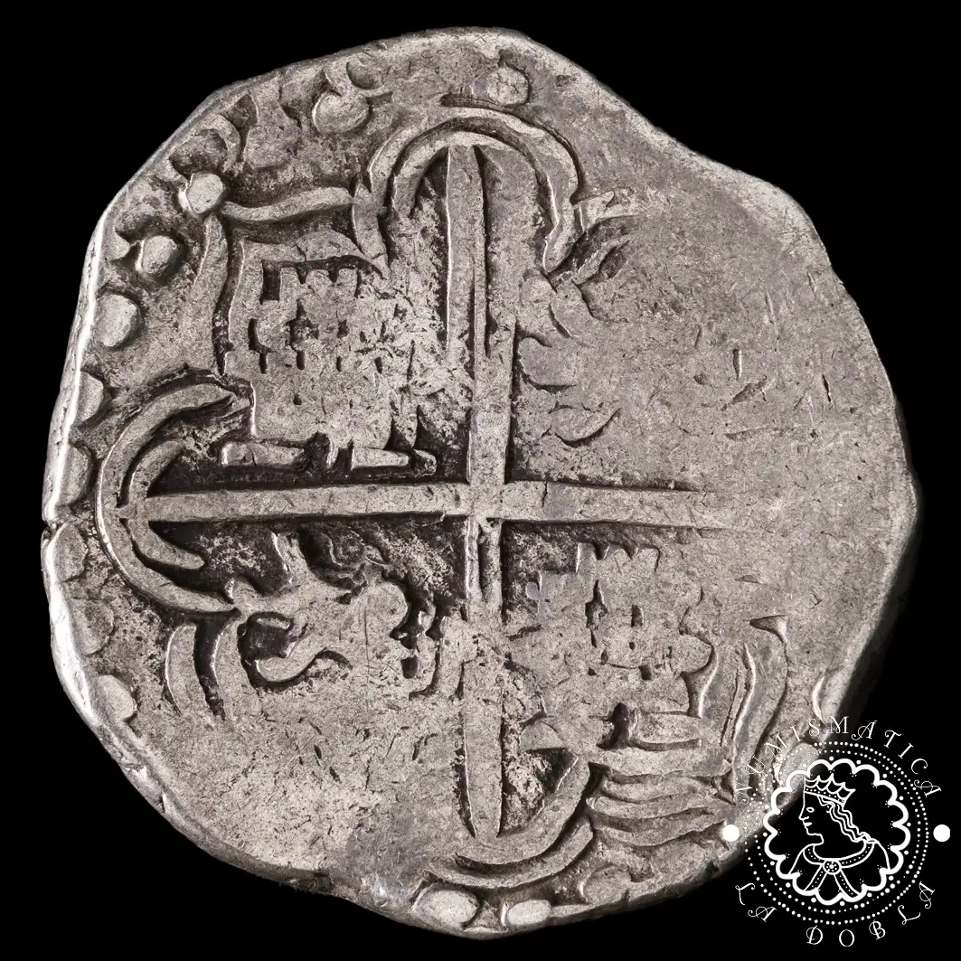 1618 – 4 REALES – FELIPE III – Potosí T/RAL – NGC F15 (Rara)