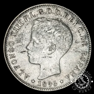 1896 - 40 CENTAVOS - Alfonso XIII - Puerto Rico - MBC+