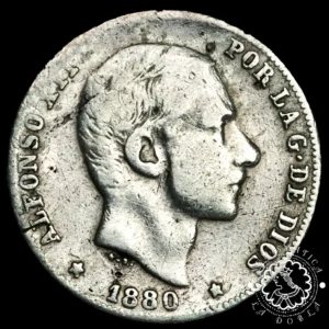 1880 - 20 CENTAVOS de PESO - Alfonso XII - Manila - MBC-