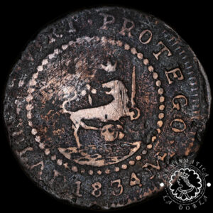 1834 – 1 QUARTO – Fernando VII – Manila MR - MBC