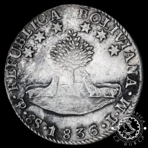 1836 - 8 SOLES - Potosí LM - BOLIVIA - MBC+