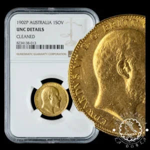 1902 - SOBERANO - Eduardo VII - AUSTRALIA - Perth - NGC UNC Details