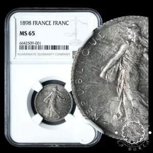 1898 - 1 FRANCO - FRANCIA - París - NGC MS65
