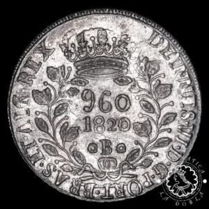 1820 - 960 REIS - Joao VI - BAHÍA - EBC (Sobre 8R Mexico FVII)