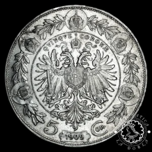 1909 - 5 CORONAS - AUSTRIA - Viena - EBC+