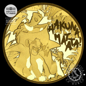2024 - 1/4 Oz Oro PROOF - Disney El Rey Leòn - FRANCIA