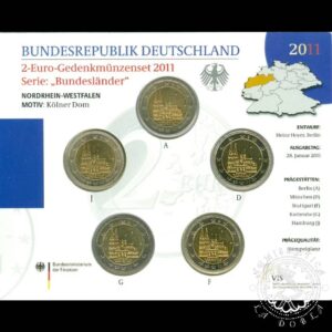 2011 - Cartera Oficial Euro - Mint SET BU - ALEMANIA (Nordrhein Westfalen)