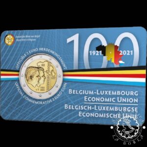 2021 - Cartera Oficial 2 Euro - Coincard BU - BELGICA (Unión Económica)