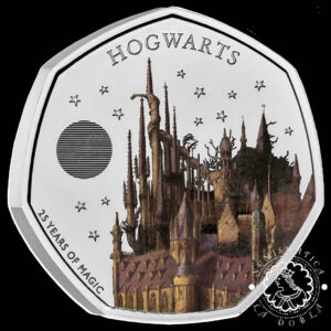 2023 - Estuche 50 PENCE PROOF - HARRY POTTER - Hogwarts - REINO UNIDO