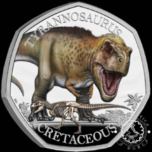 2024 - Estuche 50 PENCE PROOF - Tyrannosaurus Rex - REINO UNIDO