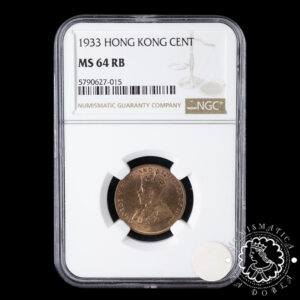 1933 - CENT - Jorge V - HONG KONG - Londres - NGC MS65 RB
