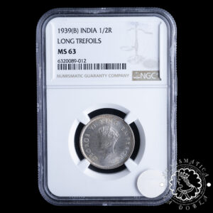 1939 - 1/2 RUPEE - Jorge VI - INDIA - Bombay - NGC MS63