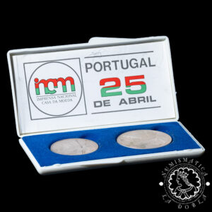 1977 - Estuche 100 & 250 ESCUDOS Plata PROOF - 25 de Abril - PORTUGAL