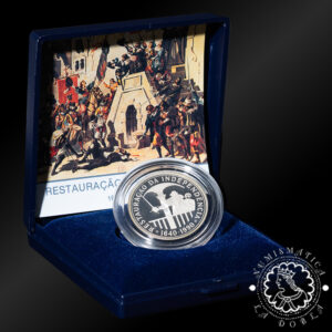 1990 - Estuche 100 ESCUDOS Plata PROOF - Restauración Independencia - PORTUGAL