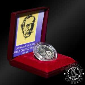1990 - Estuche 100 ESCUDOS Plata PROOF - Camilo Castelo Branco - PORTUGAL