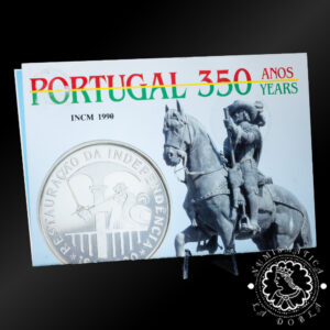 1990 - Cartera 100 ESCUDOS Plata BU - Restauraçao Independencia - PORTUGAL