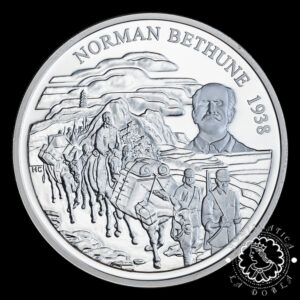 1998 - 5 DOLLARS Plata PROOF - Norman Bethune 1938 - CANADÁ