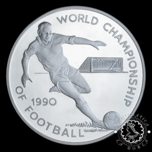 1990 - 25 DOLLARS Plata PROOF - World Championship of Football - JAMAICA