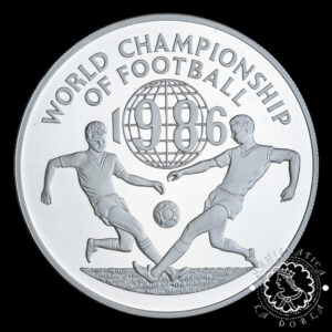 1986 - 25 DOLLARS Plata PROOF - World Championship of Football - JAMAICA