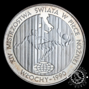 1989 - 20000 ZLOTY Plata PROOF - XIV Fifa Wold Cup Italia - POLONIA