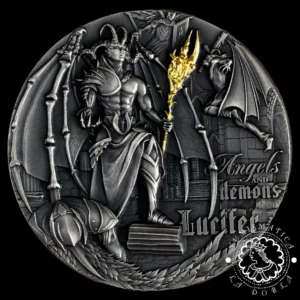 2021 - Estuche 5 DOLLARS HR - Angels and Demons - Lucifer - NIUE
