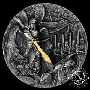 2022 - Estuche 5 DOLLARS HR - Angels and Demons - Michael - NIUE