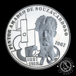 1987 - Estuche 100 ESCUDOS Plata PROOF - Amadeo de Souza Cardoso - PORTUGAL