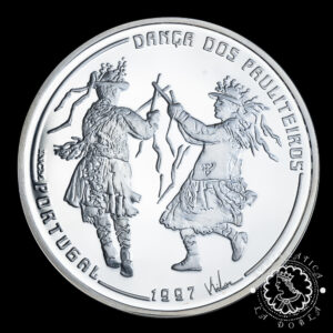 1997 - Estuche 1000 ESCUDOS Plata PROOF - III Serie Iberoamericana - Danzas y Trajes Típicos - PORTUGAL