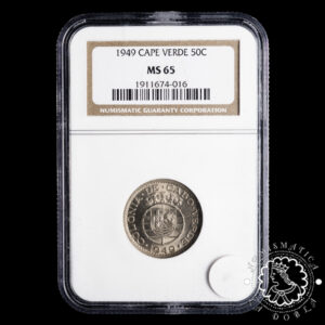 1949 - 50 CENTAVOS - CABO VERDE - Lisboa - NGC MS65