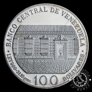 1983 - 100 BOLÍVARES Plata PROOF - Bicentenario Simón Bolívar - VENEZUELA