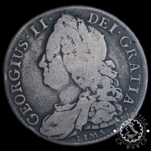1745 - 1/2 CORONA - George II - REINO UNIDO - Lima - MBC-