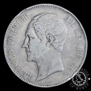 1852 - 5 FRANCOS - Leopoldo I - BÉLGICA - Bruselas - MBC