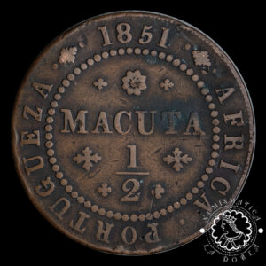 1851 - 1/2 MACUTA - María II - PORTUGAL - Angola - MBC+