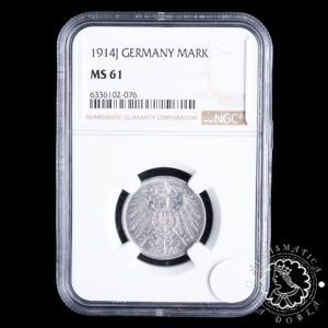 1914 - 1 MARK - Wilhelm II - ALEMANIA - Hamburgo - NGC MS61