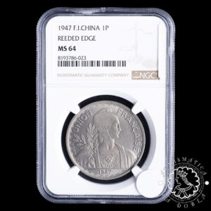 1947 - 1 PIASTRE - INDOCHINA Francesa - París - NGC MS64