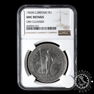 1902 - TRADE DOLLAR - Eduardo VII - Bombay - NGC UNC Details