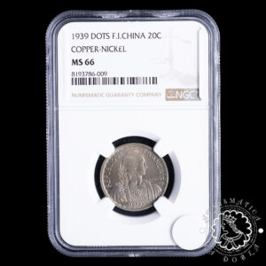 1939 - 20 CENTIMES - INDOCHINA Francesa - París - NGC MS66