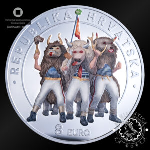 2025 - 8 EURO 5 Oz Plata PROOF - Halubje Bell Ringers - CROACIA