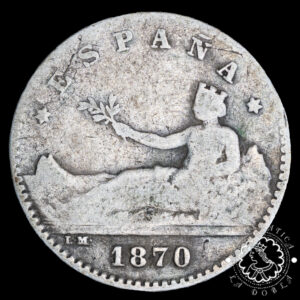 1870 - 50 CÉNTIMOS - Gobierno Provisional - SN M - BC