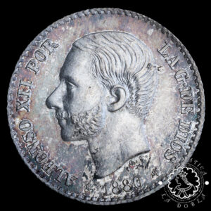 1880 *80 - 50 CÉNTIMOS - Alfonso XII - MS M - SC (Repinte)