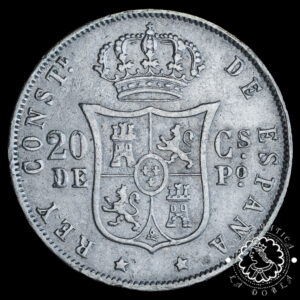 1884 - 20 CENTAVOS de PESO - Alfonso XII - Manila - MBC-
