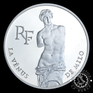 1993 - 100 FRANCOS Plata PROOF - Louvre - Venus de Milo - FRANCIA