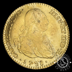 1798 - 2 ESCUDOS - Carlos IV - Madrid MF - MBC+