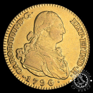1796/5 - 2 ESCUDOS - Carlos IV - Madrid MF - EBC-