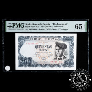 1971 - 500 PESETAS - Verdaguer - Pick 153a Serie 9A - PMG 65 EPQ