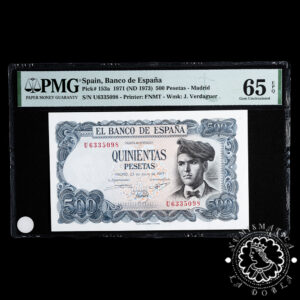 1971 - 500 PESETAS - Verdaguer - Pick 153a Serie U - PMG 65 EPQ